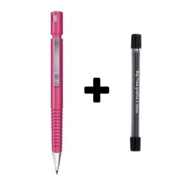 Imagem de Lapiseira TecnoCis 2.0 Rosa + 6 Grafites Cis BigTree HB 2.0