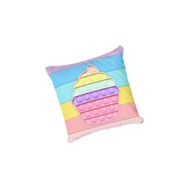 Imagem de Almofada com enchimento Infantil Cupcake Pop It Cores Candy - Fabrika 
