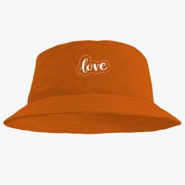 Imagem de Chapéu Bucket Hat Estampado Love - MP Moda Masculina, Único, Laranja