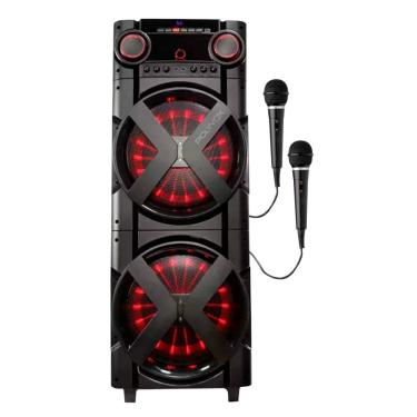 Imagem de Caixa de Som Ampl. Polyvox XT-2000T Bluetooth TWS Fm LED 2000w- 2 Mic