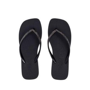 Imagem de Chinelo Feminino Petite Jolie Strass Preto - PJ7404-Feminino