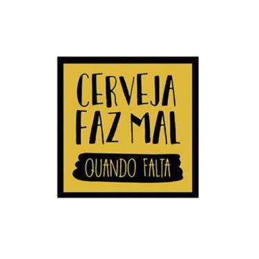 Imagem de Quadro Decorativo Frase Cerveja Faz Mal Quando Falta 20x20 Mdf Adesiva