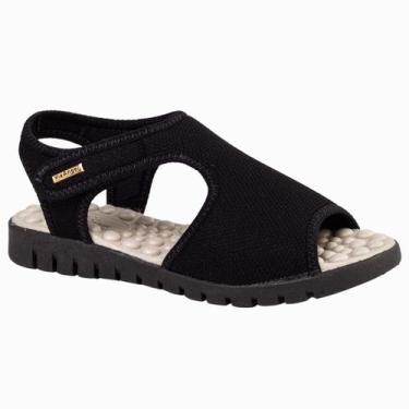 Imagem de Sandalia Ortopédica Feminina Calce Fácil Massageadora Anatômica Via An