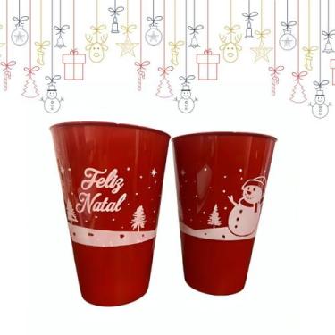 Imagem de Kit 40 Copos Personalizados Natal Acrílico Vermelho - IKEA