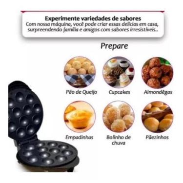 Imagem de Mini Máquina Cupcakes Bolinhos 12 Unidades Antiaderente Bolinhos de Ch