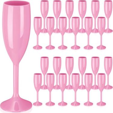 Imagem de Maxcheck 24 peças de taças de champanhe, taças de champanhe, taças de champanhe, taças de champanhe de plástico de 170 g para casamento, festa de aniversário, casamento, despedida de solteira,