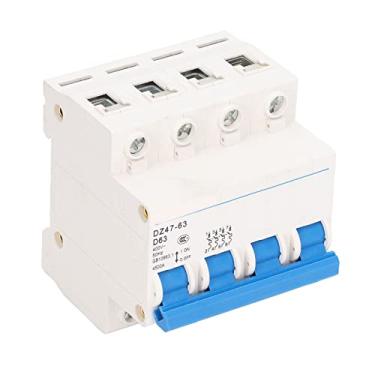 Imagem de Disjuntor Miniatura 4P, Interruptor de Proteção contra Sobrecarga de Montagem Em Trilho DIN 400V 63A, Design Modular, para Escritórios e Edifícios Residenciais