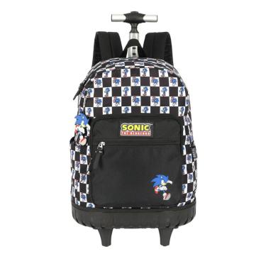 Imagem de Mochila De Rodinhas Do Sonic Escolar Juvenil Passeio Meninos