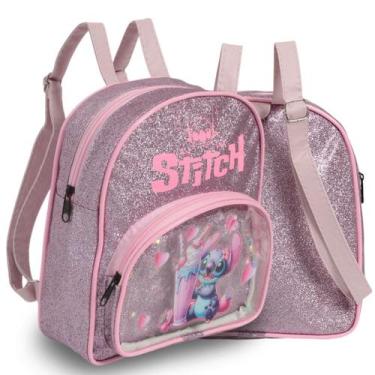 Imagem de Mochila Infantil Pequena Estampa Stitch Passeio Escola - Plike