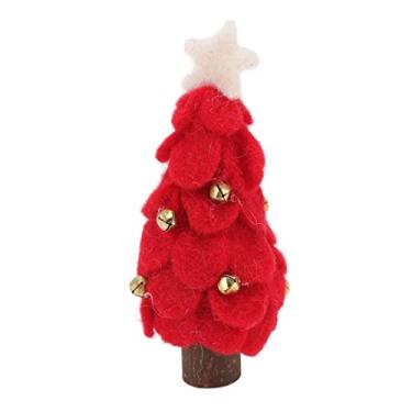 Imagem de Wool Felt Christmas Tree Wood Sm Christmas Tree Decorações para Exibição Em Casa Ganhar Feltro Premium Verde é que Ele Acompanha e Família para Gastar S Wool Felt Christmas