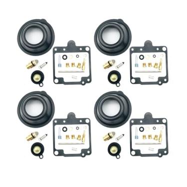 Imagem de Kit de reparo de carburador de motocicleta para YM XS400S SE 1980-1982 diafragma de vácuo válvula de agulha diafragma cortado diafragma (4 conjuntos)