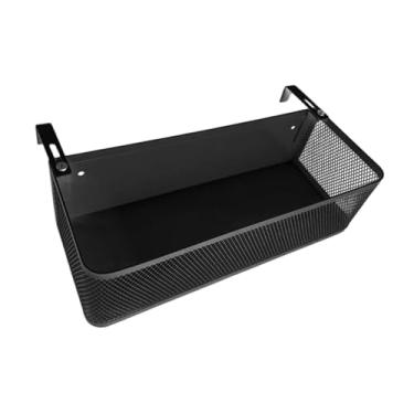 Imagem de Fenteer Mesa de escritório pendura a prateleira de cabeceira do organizador com ganchos escalonáveis, prateleira pendurada para o escritório em casa, versátil, Preto