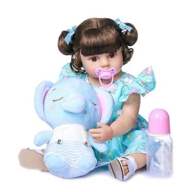 Imagem de Bebe Reborn Menina Boneca Carol 100 Silicone - PRO BABY