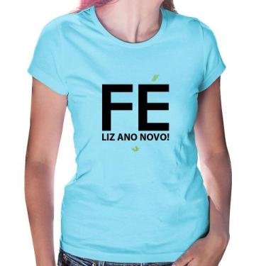 Imagem de Baby Look Fé liz ano novo! - Foca na Moda, Azul bebê, P