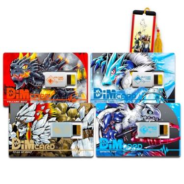 Imagem de Digimon Dim Card Pack - Bundle with Vital Hero Cards Including Hermit in The Jungle, Nu Metal Empire, Volcanic Beat, and Blizzard Fang Plus Bookmark | Digimon Dim Cards