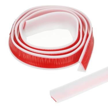 Imagem de PATIKIL Protetor de barragem de água de limite de chuveiro dobrável de 99 cm, barreira de rolha de chuveiro, protetor autoadesivo contra respingos para parte inferior de porta de chuveiro sem moldura,