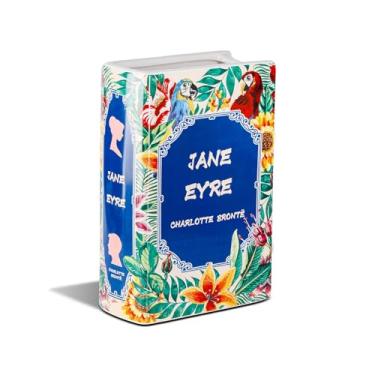 Imagem de Vasos de cerâmica, vasos de livros para decoração de casa, decoração adorável de estante, presentes de vaso de flores para livros, decoração exclusiva para casa/quarto/escritório (floresta - 20 cm)