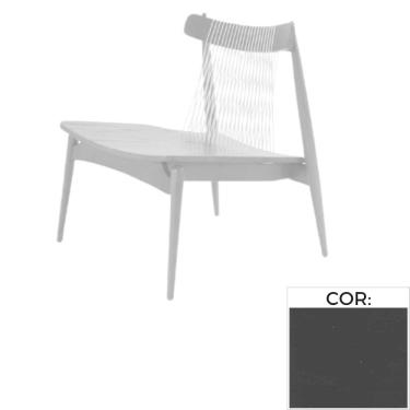 Imagem de Poltrona MH-3781 Herval Madeira Laca Fosca Preta Assento Laminado