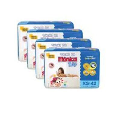 Imagem de Fralda Turma da Mônica Baby Qu4troSec tam.XG - 9 a 13kg - Kit 04 pctes