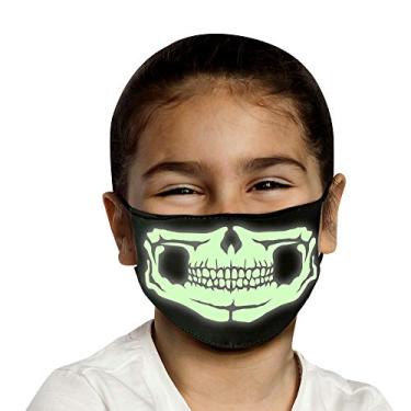 Imagem de Máscara facial reutilizável para crianças que brilham no escuro, máscara de Natal infantil feita nos EUA