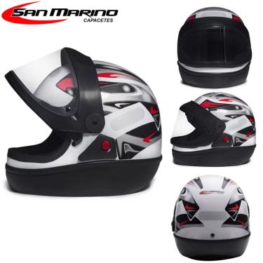 Imagem de Capacete San Marino Branco Automático Orignal Taurus