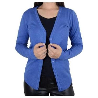 Imagem de Blusa Feminina Facinelli By Mooncity Cardigan Azul - 651180-Feminino