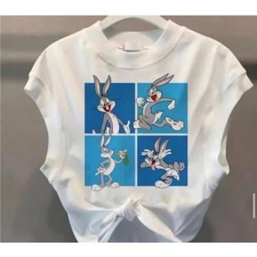 Imagem de Cropped pernalonga - loja dinka, m, branco