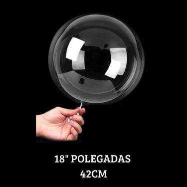 Imagem de Kit 10 Balão Bubble Bolha Transparente 18 24 36 Polegadas - Luma festa