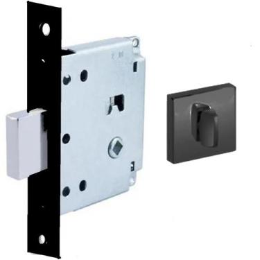 Imagem de Fechadura 1070 St2 45mm Preta  Auxiliar Banheiro Lafonte