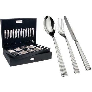 Imagem de Faqueiro Madrid 101 Peças Aço Inox 18/10 4MM Com Estojo Fracalanza