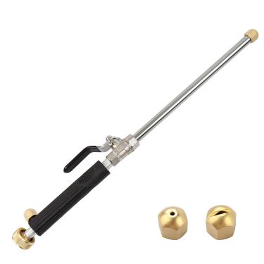 Imagem de Varinha de lavadora de alta pressão, bocal de mangueira de água Hydro Jet, ferramenta de limpeza de irrigação, lança de varinha para calha, pátio, carro, animais de estimação, vidro preto