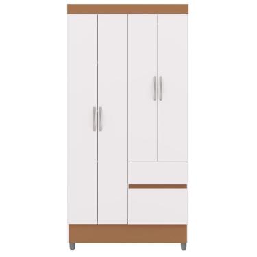 Imagem de Guarda Roupa 102 Cm 4 Portas Plus 10090 Branco Camarim Vlr Branco Camarim