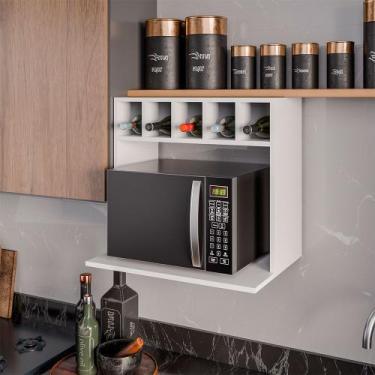 Imagem de Suporte Suspenso Canea com nicho MDP/BP para Micro-ondas Branco G96 - 