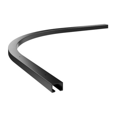 Imagem de EverTrack Faixa de cortina - seção de canto para trilho de cortina de teto - feita nos EUA - curva de 90 graus, preto