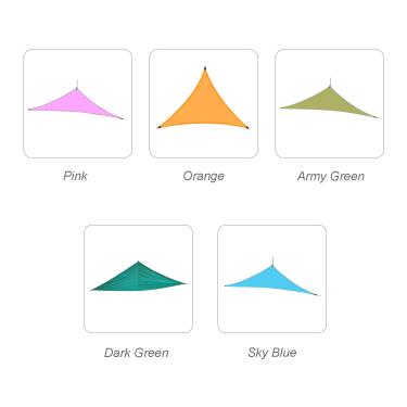 Imagem de Wemay Toldo de 13 pés de chuva resistente a toldo de vela à prova d'água triângulo resistente 210 t de poliéster guarda-sol de areia para pátio ao ar livre jardim quintal atividades