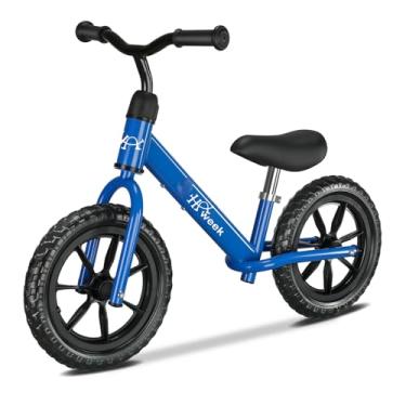 Imagem de HAWEEK Bicicleta de equilíbrio infantil para crianças de 3 a 5 anos, 30 cm, sem pedal, brinquedos para crianças de 2 a 4 anos, assento ajustável e guidão, presentes de aniversário para 1 a 3 meninos e