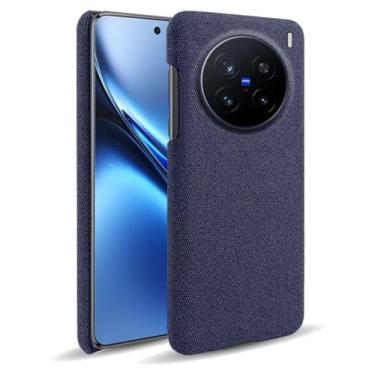 Imagem de Capa para vivo X200 PRO 5G,Capa desenhada em lona,Case Protetora Ultrafina com Empunhadura Macia,Design em Tecido Antichoque e Antiarranhões-Blue