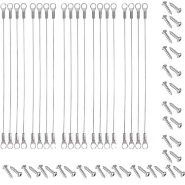 Imagem de 20 peças de restrição de porta de armário de 20 cm, protetor de ângulo de abertura de porta, limitador de dobradiça de armário, cabo de retenção de aço inoxidável com parafusos