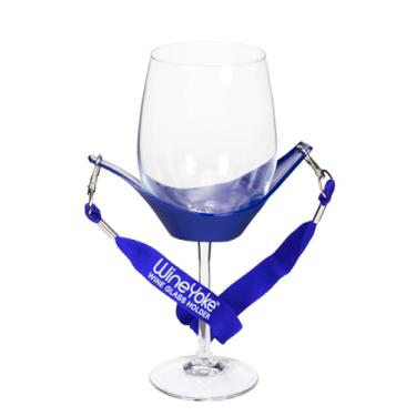 Imagem de Franmara Colar com suporte de taça de vinho com alça de suporte ajustável (azul)
