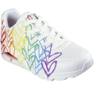 Imagem de Skechers Tênis feminino Uno-Full of Love, Branco/Multi, 39