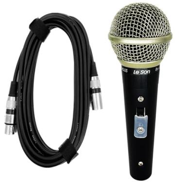 Imagem de Microfone Leson Sm58 Plus Corpo Metálico Cabo Cannon Xlr Cor Preto