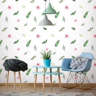 Imagem de Papel de Parede Autocolante Floral Aquarela Delicado 270 - Inove Papéi
