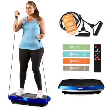 Imagem de LifePro Máquina de placa vibratória 3D Hovert – Oscilação de motor duplo, lateral + plataforma de vibração de movimento 3D – Máquina vibratória de corpo inteiro para exercícios em casa e fitness (azul)