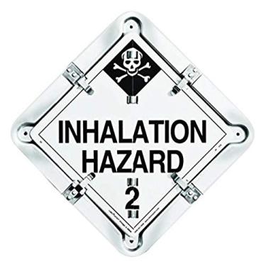 Imagem de Labelmaster Placa de material perigoso de alumínio, gás inflamável, gás não inflamável, perigo de inalação