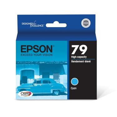 Imagem de EPSON T079 Claria Hi-Definition – Cartucho de tinta padrão ciano (T079220) para impressoras fotográficas Epson Artisan selecionadas