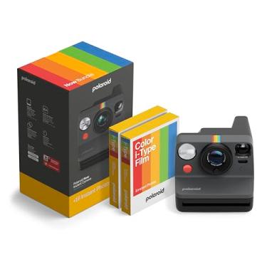 Imagem de Polaroid Agora câmera instantânea tipo I de 3ª geração + pacote de filme - agora câmera preta + 16 fotos coloridas (6560)