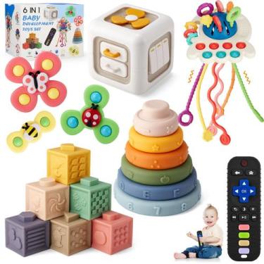 Imagem de Brinquedos para bebês VoMi 18 peças Montessori de 6 a 12 a 18 meses co