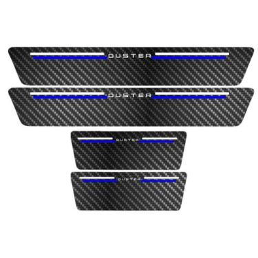 Imagem de Kit Soleira Protetora Porta Premium Blue Carbono - Duster - Jhow Adesi