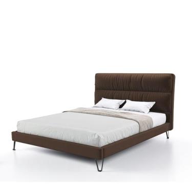 Imagem de Base de Cama Estofada Sevilha Queen Veludo Várias Cores 158cm - Loja H