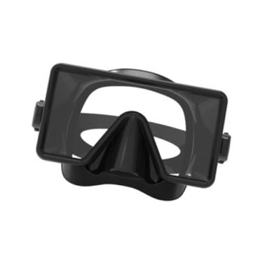 Imagem de Dynwave Máscara de mergulho com alça ajustável de silicone, antiembaçante e sem vazamento para adultos, esportes aquáticos, mergulho livre e snorkel, Preto